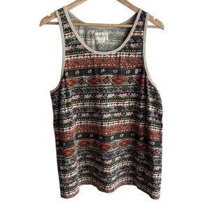 Obey Propaganda Aztec Tank Mens L Multicolour Sleeveless Tshirt Southwestern GUC